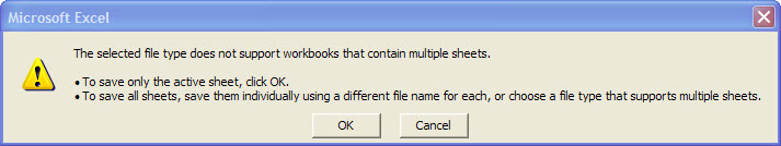 Excel Save Dialog box and Options